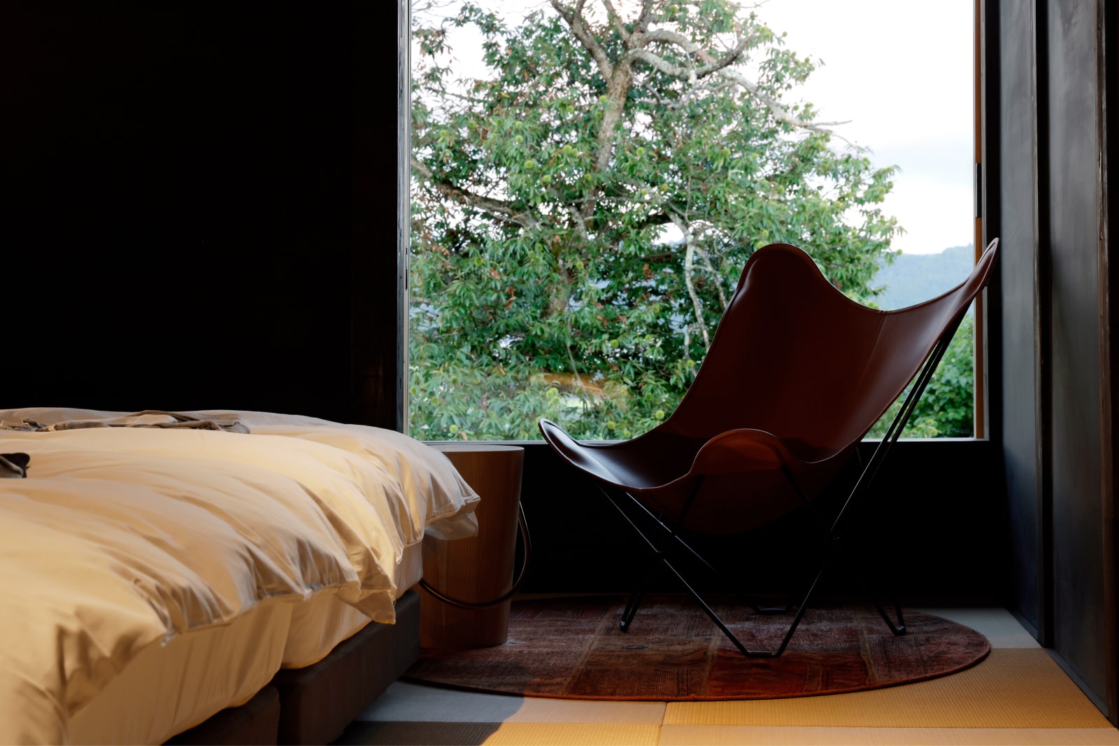 Tatami-mat bed room.